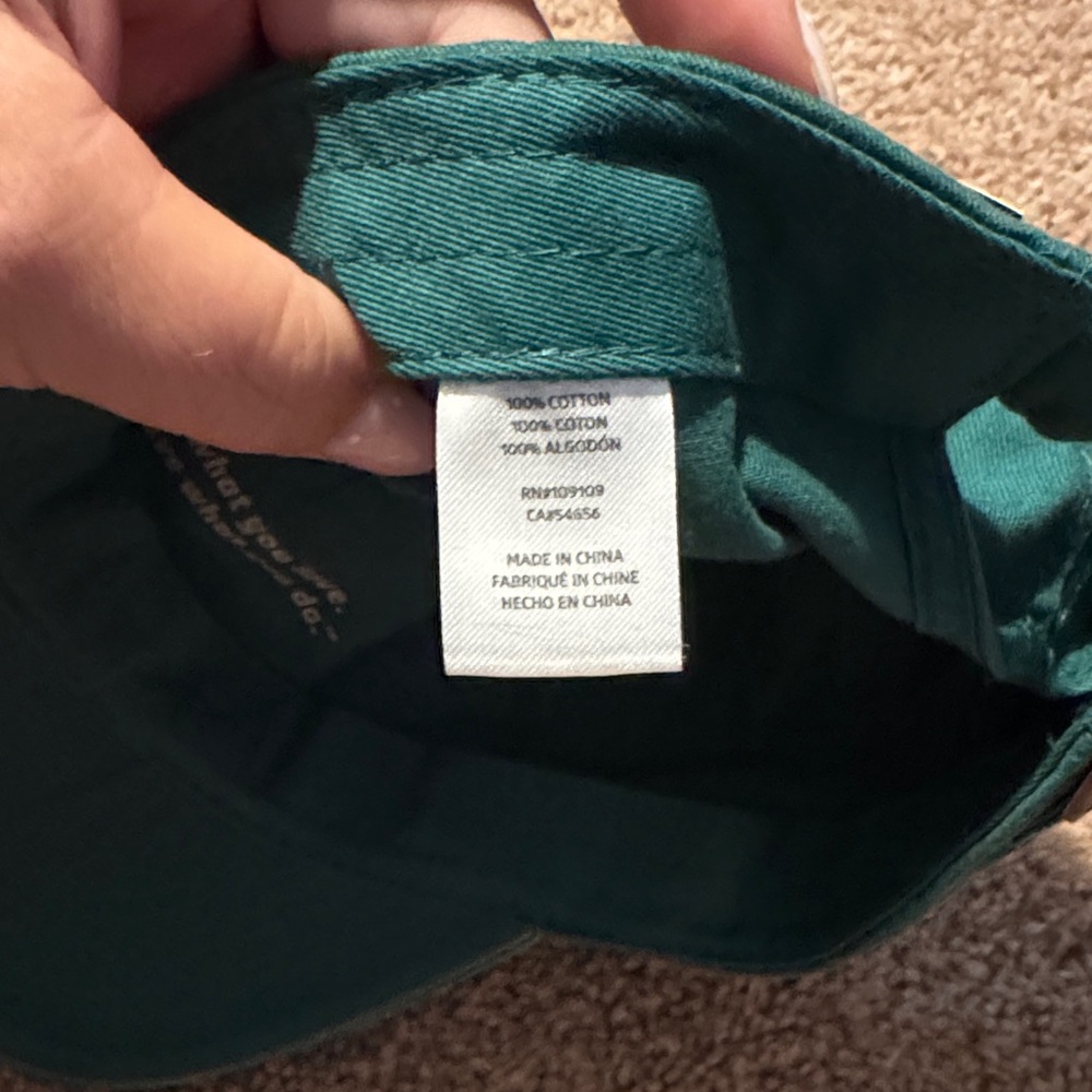 Life is Good Green Ball Cap with Heart detail - Picture 8 of 8